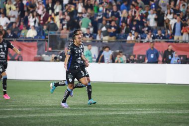 Lig Kupası: Queretaro, New England 'a karşı. 07 Ağustos 2023, Foxborough, Massachusetts, ABD: Queretaro ve New England arasındaki futbol maçı Foxborough 'daki Gillette Stadyumu' nda oynanan 16..