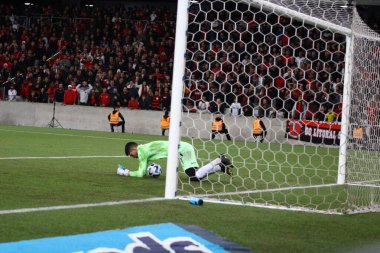 CURITIBA (PR) Brazil 08 / 08 / 2023 - Athletico PR ve Bolivar arasındaki rövanş maçı Copa Libertadores 2023 'ün 16. Raundu için geçerli, 8 Ağustos 2023 Salı gecesi Ligga Arena' da