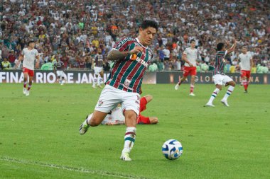 Rio de Janeiro (RJ), Brezilya 08 / 08 / 2023 - Germam Cano do Fluminense - Fluminense x Argentinos Juniors arasındaki maç, Libertadores da America 2023 turu için geçerli, Mario Filho Stadyumu 'nda yapıldı.