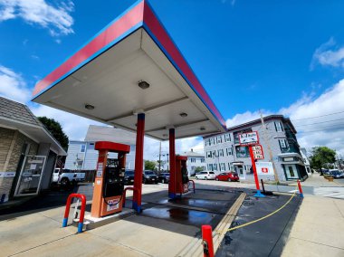 Norwood City manzarası. 08 Ağustos 2023, Norwood, Massachusetts, ABD: Norwood, ABD 'nin Massachusetts eyaletinin Norfolk ilçesine bağlı bir köydür.