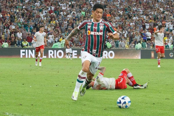 Rio Janeiro Brasilien 2023 Germam Cano Fluminense Spiel Zwischen Fluminense — Stockfoto