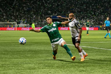 Sao Paulo (SP), Brezilya 08 / 09 / 2023 - Palmeiras ile Atletico Mineiro arasındaki maç sırasında Copa Libertadores da America için bu Çarşamba gecesi Sao Paulo 'daki Allianz Parque' da oynanan maçta (09).