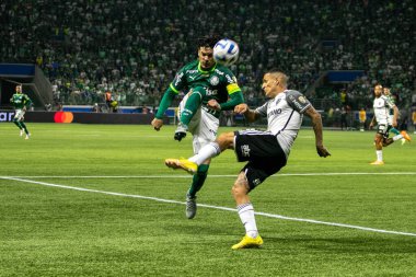 Sao Paulo (SP), Brezilya 08 / 09 / 2023 - Palmeiras ile Atletico Mineiro arasında oynanan karşılaşma sırasında Copa Libertadores da America için bu Çarşamba gecesi (09) Sao Paulo 'daki Allianz Parque' da geçerli olacak.