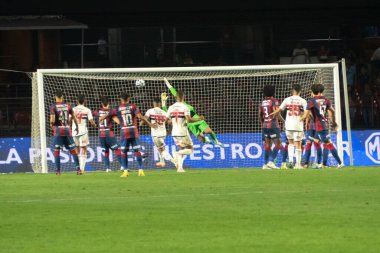 Sao Paulo (SP), Brezilya 08 / 10 / 2023 - Caleri 'nin Sao Paulo ve Arjantinli San Lourenzo arasındaki maçta attığı gol golü bu Perşembe gecesi Copa Sul Americana için geçerli oldu.