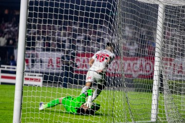 Sao Paulo (SP), Brezilya 08 / 10 / 2023 - Luciano 'nun Sao Paulo ve Arjantinli San Lourenzo arasındaki maçta attığı gol golü bu Perşembe gecesi Copa Sul Americana için geçerli oldu.