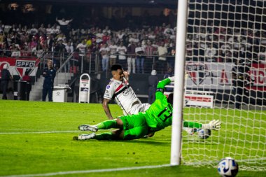 Sao Paulo (SP), Brezilya 08 / 10 / 2023 - Luciano 'nun Sao Paulo ve Arjantinli San Lourenzo arasındaki maçta attığı gol golü bu Perşembe gecesi Copa Sul Americana için geçerli oldu.