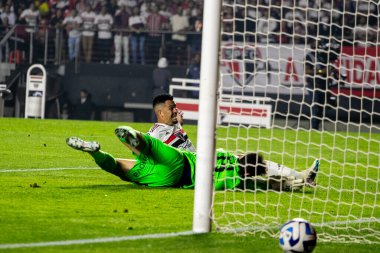 Sao Paulo (SP), Brezilya 08 / 10 / 2023 - Luciano 'nun Sao Paulo ve Arjantinli San Lourenzo arasındaki maçta attığı gol golü bu Perşembe gecesi Copa Sul Americana için geçerli oldu.