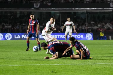 Sao Paulo (SP), Brezilya 08 / 10 / 2023 - Arjantinli Sao Paulo ile San Lourenzo arasında oynanan maçta bu Perşembe gecesi Morumbi Stadyumu 'nda Copa Sul Americana için geçerli olacak.