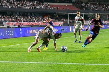 Sao Paulo (SP), Brezilya 08 / 10 / 2023 - Arjantinli Sao Paulo ile San Lourenzo arasında oynanan maçta bu Perşembe gecesi Morumbi Stadyumu 'nda Copa Sul Americana için geçerli olacak..