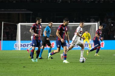 Sao Paulo (SP), Brezilya 08 / 10 / 2023 - Arjantinli Sao Paulo ile San Lourenzo arasında oynanan maçta bu Perşembe gecesi Morumbi Stadyumu 'nda Copa Sul Americana için geçerli olacak.. 