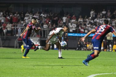 Sao Paulo (SP), Brezilya 08 / 10 / 2023 - Arjantinli Sao Paulo ile San Lourenzo arasında oynanan maçta bu Perşembe gecesi Morumbi Stadyumu 'nda Copa Sul Americana için geçerli olacak..