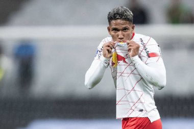 Sao Paulo (SP), Brezilya 08 / 10 / 2023 Sorriso do RB Bragantino, bu Perşembe Conmebol Sudamericana 'nın 16. Raundunda geçerli olan Amerika-MG maçında golünü kutluyor.