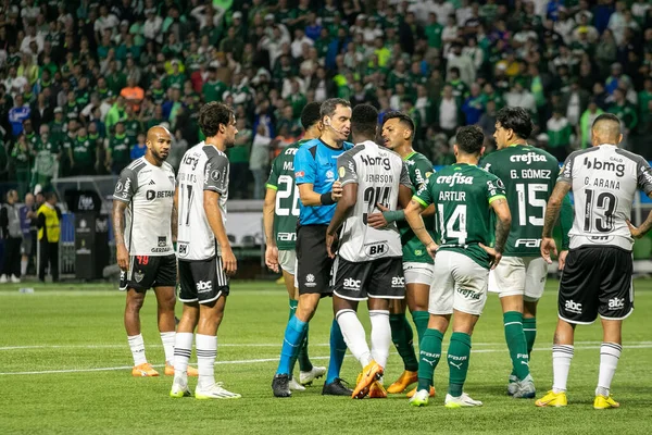 Sao Paulo (SP), Brezilya 08 / 09 / 2023 - Palmeiras ile Atletico Mineiro arasında oynanan karşılaşma sırasında Copa Libertadores da America için bu Çarşamba gecesi (09) Sao Paulo 'daki Allianz Parque' da geçerli olacak.