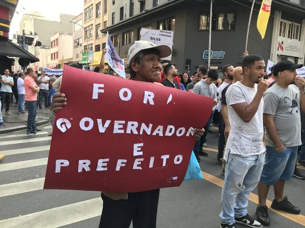 Protes Pengusaha Terhadap Pecandu Narkoba Cracolandia Agustus 2023 Sao Paulo — Stok Foto