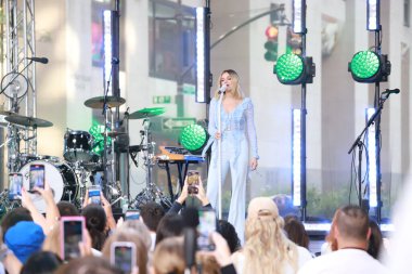 Kelsea Balleri Today Show 'da canlı performans sergiliyor. Agost 11, 2023, New York, ABD: Kelsea Ballerin, Rockefeller Center 'daki Citi Konser Serisi' nde canlı performans sergiliyor.. 