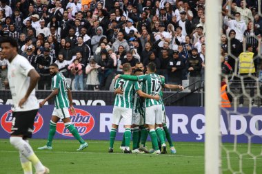 Sao Paulo (SP), 08 / 13 / 2023 - Corinthians x Coritiba - Corinthians ve Coritiba arasında oynanan maçta atılan gol atışı bu Pazar öğleden sonra Brezilya Şampiyonası için geçerli (13) Sao Paulo 'nun doğu bölgesindeki Arena Corinthians' da.