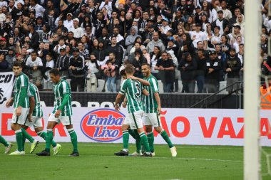 Sao Paulo (SP), 08 / 13 / 2023 - Corinthians x Coritiba - Corinthians ve Coritiba arasında oynanan maçta atılan gol atışı bu Pazar öğleden sonra Brezilya Şampiyonası için geçerli (13) Sao Paulo 'nun doğu bölgesindeki Arena Corinthians' da. 