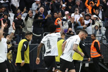 Sao Paulo (SP), 08 / 13 / 2023 - Corinthians x Coritiba - Corinthians ve Coritiba arasında oynanan maçta Corinthians ve Coritiba şampiyonası için bu Pazar öğleden sonra Arena Corinthians, Sao Paulo 'nun doğu bölgesindeki Arena Corinthians' da geçerli. 