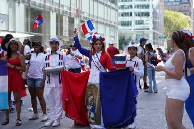 41. Ulusal Dominik Günü Geçidi 2023. 13 Ağustos 2023, New York, ABD: Bugün 41. Ulusal Dominik Günü Geçidi 'nin gerçekleşmesiyle New York sokakları canlandı.