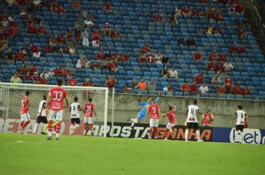 NATAL (RN), Brazil 08 / 13 / 2023 - Brasileirao / Serie C 2023 / America-RN / Pouso Alegre - Amerika-RN ve Pouso Alegre arasında, Natal / RN 'deki Arena das Dunas, Brasileirao / Serie C 2023 için geçerli . 