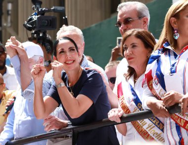 New York 'taki 41. Dominik Günü Geçidi 2023. 13 Ağustos 2023, New York, ABD: Dominik Günü 2023 geçidi, New York Belediye Başkanı Eric Adams 'ın katıldığı 37.