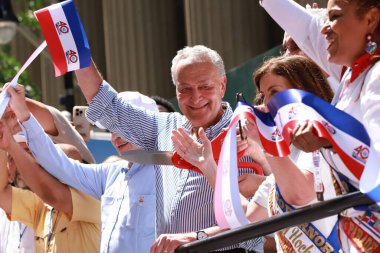 New York 'taki 41. Dominik Günü Geçidi 2023. 13 Ağustos 2023, New York, ABD: Dominik Günü 2023 geçidi, New York Belediye Başkanı Eric Adams 'ın katıldığı 37.