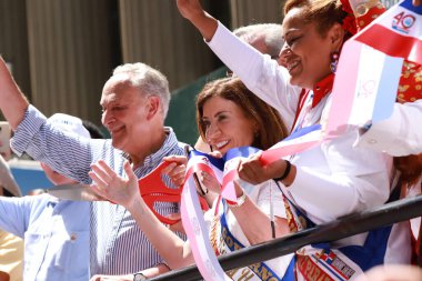 New York 'taki 41. Dominik Günü Geçidi 2023. 13 Ağustos 2023, New York, ABD: Dominik Günü 2023 geçidi, New York Belediye Başkanı Eric Adams 'ın katıldığı 37.