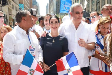 New York 'taki 41. Dominik Günü Geçidi 2023. 13 Ağustos 2023, New York, ABD: Dominik Günü 2023 geçidi, New York Belediye Başkanı Eric Adams 'ın katıldığı 37.