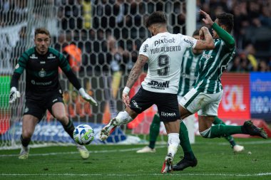 Sao Paulo (SP), Brezilya 08 / 13 / 2023 - Sao Paulo 'nun doğu bölgesindeki Neo Quimica Arena' da düzenlenen 2023 Brezilya Futbol Şampiyonası 'nın 19.