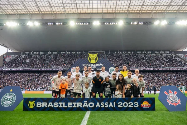 São Paulo 2023 Jogo Entre Coríntios Coritiba Válido Para Campeonato — Fotografia de Stock