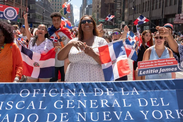 41St National Dominican Day Parade 2023 August 2023 New York — Stock Photo, Image