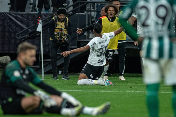 Sao Paulo (SP), Brezilya 08 / 13 / 2023 - Wesley, Corinthians ile Coritiba arasında oynanan ve Neo Quimica Arena 'da düzenlenen 2023 Brezilya Futbol Şampiyonası' nın 19.