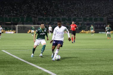 Sao Paulo (SP), Brezilya 08 / 14 / 2023 - M Jussa Palmeiras ve Cruzeiro arasında oynanan ve 2023 Brezilya Futbol Şampiyonası 'nın 19. turu için geçerli olan maçta Sao Paulo' nun batı bölgesindeki Allianz Parque 'da düzenlendi.