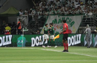 Sao Paulo (SP), Brezilya 08 / 14 / 2023 - Palmeiras ve Cruzeiro arasındaki maç, Sao Paulo 'nun batı bölgesindeki Allianz Parque' da düzenlenen 2023 Brezilya Futbol Şampiyonası 'nın 19. 