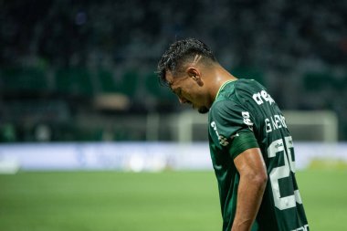 Sao Paulo (SP), Brezilya 08 / 14 / 2023 - Oyuncu Gabriel Menino Palmeiras ile Cruzeiro arasında oynanan ve Allianz Parque 'da düzenlenen 2023 Brezilya Futbol Şampiyonası' nın 19.