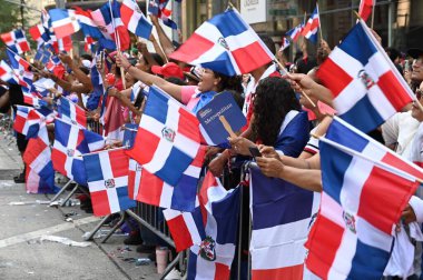 41. Geleneksel Dominik Günü Geçidi, 13 Ağustos 2023, New York, ABD: New York 'taki Ulusal Dominik Günü Geçidi, Dominik kökenli insanlar tarafından düzenlenen bir geçit törenidir.. 