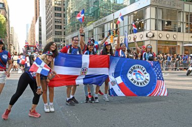 41. Geleneksel Dominik Günü Geçidi, 13 Ağustos 2023, New York, ABD: New York 'taki Ulusal Dominik Günü Geçidi, Dominik kökenli insanlar tarafından düzenlenen bir geçit törenidir.. 