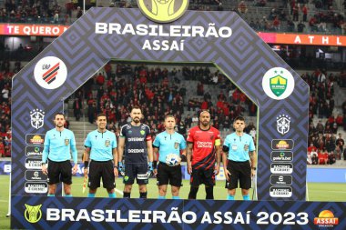 CURITIBA (PR), Brazil 08 / 15 / 2023 - Atletico Pr ve Cuiaba arasındaki maç 2023 Brezilya Şampiyonası 'nın 19' uncu turu için geçerli, 15 Salı gecesi Ligga Arena 'da ( )