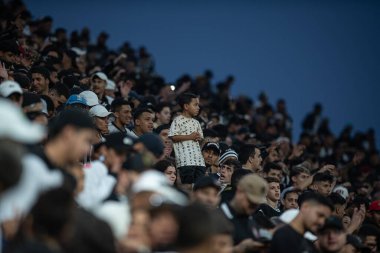 Corinthians Futbol Takımı 'nın antrenman oturumu. 15 Ağustos 2023, Sao Paulo, Brezilya: Corinthians futbol takımının taraftarları için Sao Paulo 'nun doğu bölgesindeki Neo Quimica Arena' da açık antrenman oturumu. 