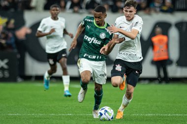 Brezilya U20 Futbol Şampiyonası: Korintliler Palmeiras 'a karşı. 15 Ağustos 2023, Sao Paulo, Brezilya: 2023 Brezilya 20 Yaş Altı Futbol Şampiyonası 'nın ikinci ayağı için geçerli olan Corinthians ve Palmeiras arasındaki futbol maçı