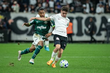 Brezilya U20 Futbol Şampiyonası: Korintliler Palmeiras 'a karşı. 15 Ağustos 2023, Sao Paulo, Brezilya: 2023 Brezilya 20 Yaş Altı Futbol Şampiyonası 'nın ikinci ayağı için geçerli olan Corinthians ve Palmeiras arasındaki futbol maçı