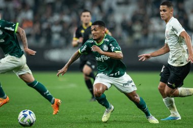 Brezilya U20 Futbol Şampiyonası: Korintliler Palmeiras 'a karşı. 15 Ağustos 2023, Sao Paulo, Brezilya: 2023 Brezilya 20 Yaş Altı Futbol Şampiyonası 'nın ikinci ayağı için geçerli olan Corinthians ve Palmeiras arasındaki futbol maçı