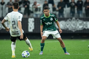 Brezilya U20 Futbol Şampiyonası: Korintliler Palmeiras 'a karşı. 15 Ağustos 2023, Sao Paulo, Brezilya: 2023 Brezilya 20 Yaş Altı Futbol Şampiyonası 'nın ikinci ayağı için geçerli olan Corinthians ve Palmeiras arasındaki futbol maçı