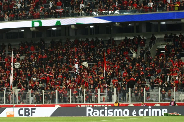 Curitiba Brazylia 2023 Fani Podczas Meczu Pomiędzy Athletico Cuiaba Ważnego — Zdjęcie stockowe