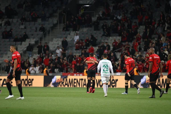 Stock image CURITIBA (PR), Brazil 08/15/2023 - Launch of the match between Athletico Pr and Cuiaba valid for the 19th round of the 2023 Brazilian Championship, at Ligga Arena on Tuesday night (15)