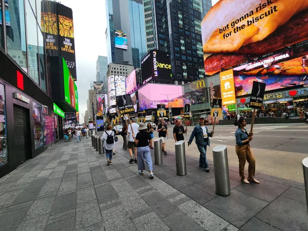 Sag Aftra Strike Rally Times Square August 2023 New York — Stock Photo, Image