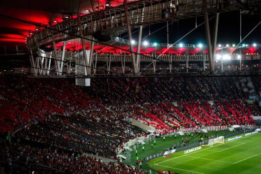 Rio de Janeiro (RJ), Brezilya 08 / 16 / 2023 - Rio de Janeiro 'nun kuzey bölgesindeki Mario Filho Stadyumu' nda düzenlenen 2023 Copa do Brasil yarı finalinde Flamengo ile Gremio arasındaki maç geçerli