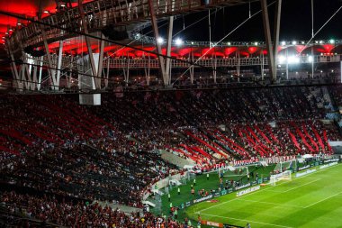 Rio de Janeiro (RJ), Brezilya 08 / 16 / 2023 - Rio de Janeiro 'nun kuzey bölgesindeki Mario Filho Stadyumu' nda düzenlenen 2023 Copa do Brasil yarı finalinde Flamengo ile Genio arasında oynanan maç