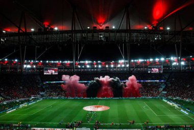 Rio de Janeiro (RJ), Brezilya 08 / 16 / 2023 - Rio de Janeiro 'nun kuzey bölgesindeki Mario Filho Stadyumu' nda düzenlenen 2023 Copa do Brasil yarı finalinde Flamengo ile Gremio arasındaki maç geçerli