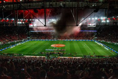 Rio de Janeiro (RJ), Brezilya 08 / 16 / 2023 - Rio de Janeiro 'nun kuzey bölgesindeki Mario Filho Stadyumu' nda düzenlenen 2023 Copa do Brasil yarı finalinde Flamengo ile Genio arasında oynanan maç